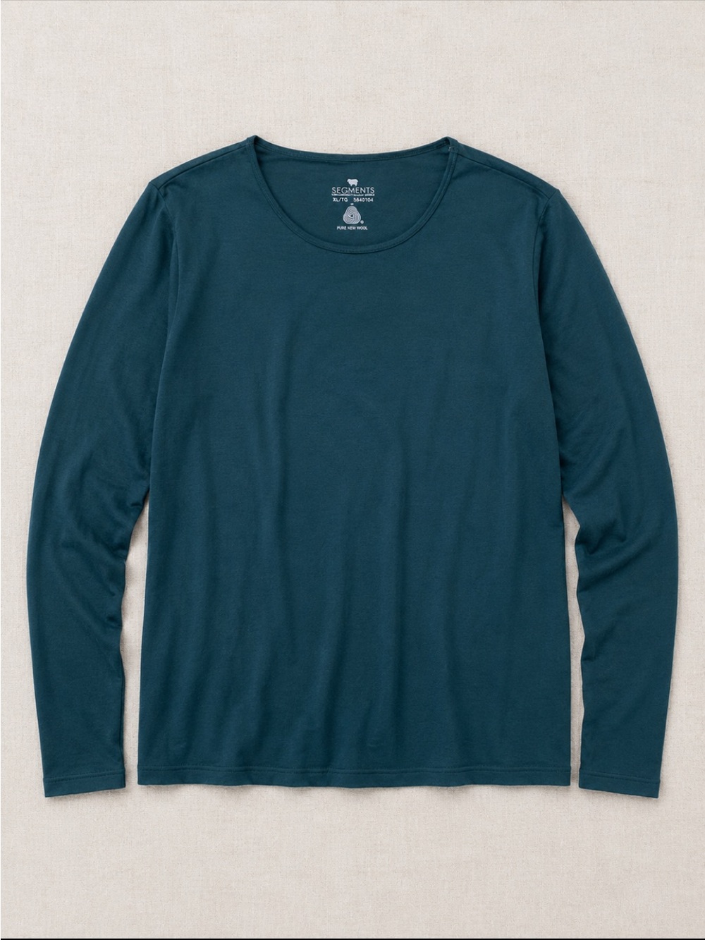 Segments 100% Merino Wool Long Sleeve Top Teal XL Lightweight Performance Hiking